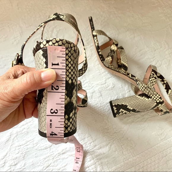 NEW J. Crew Stella Strappy Snake Sandals High Heel 10 - Picture 15 of 16